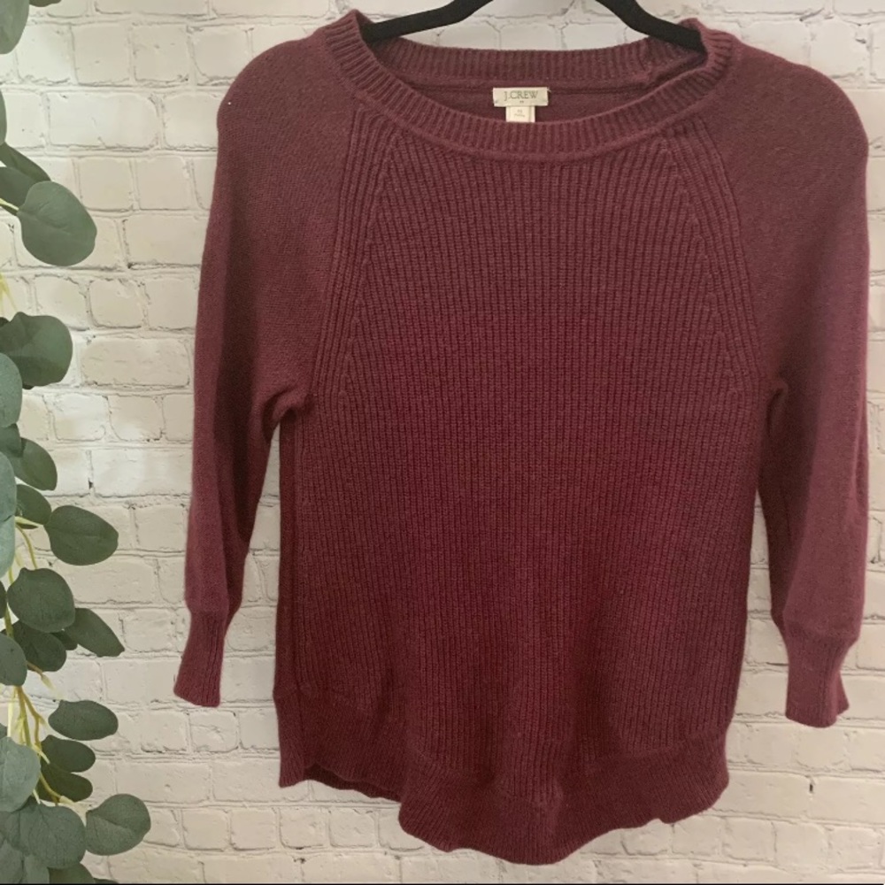 J.Crew XS Crew Neck Curved Hem Sweater C9720 - Picture 3 of 8